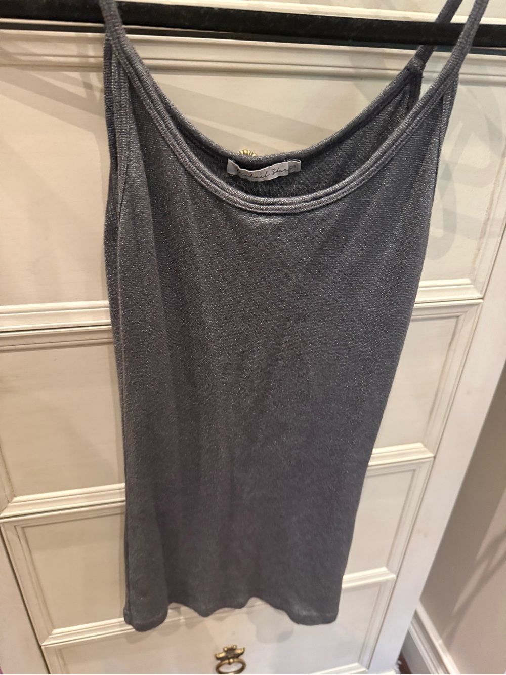 Michael Stars Metallic Charcoal Gray Camisole